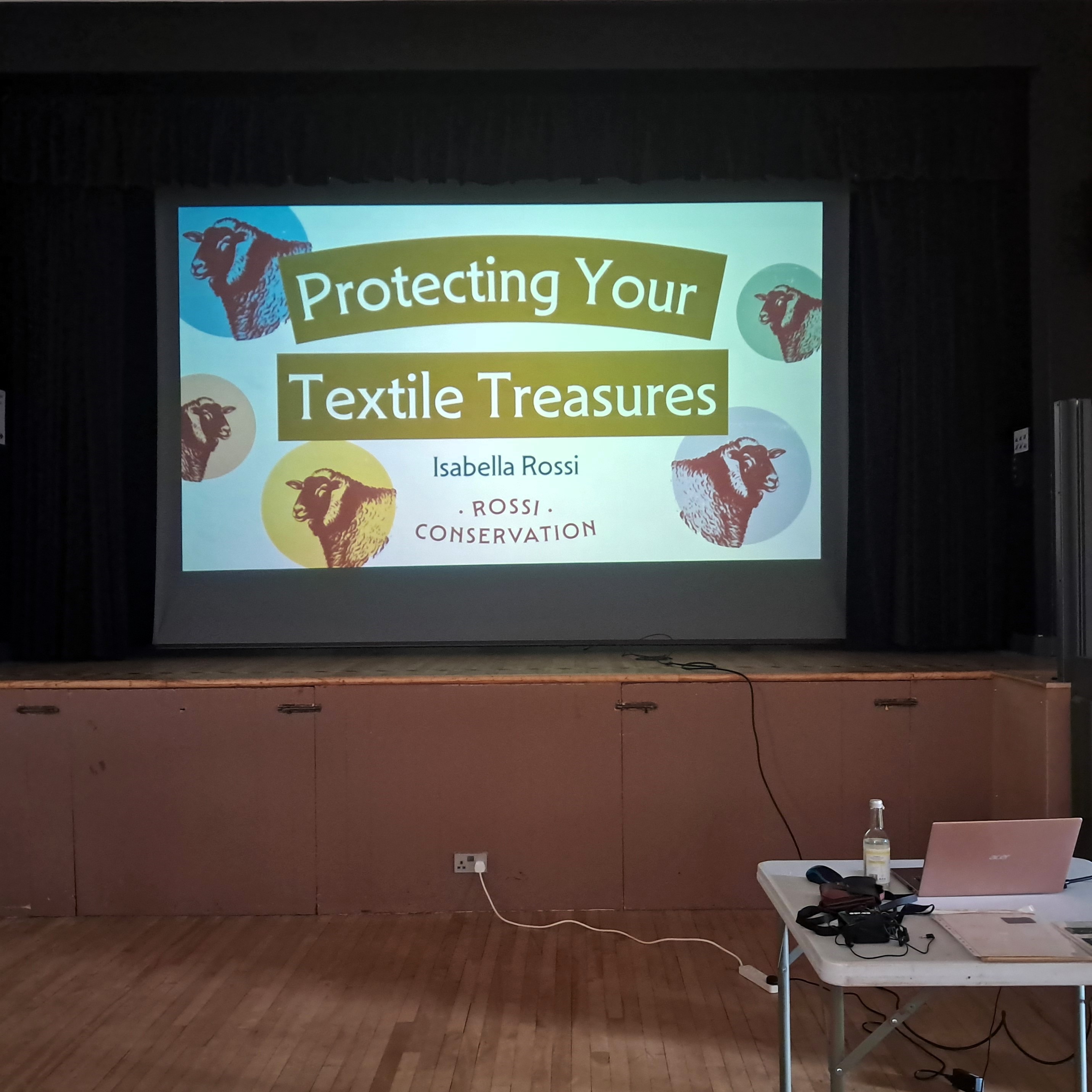 Presentation from textile conservator to local crafting group