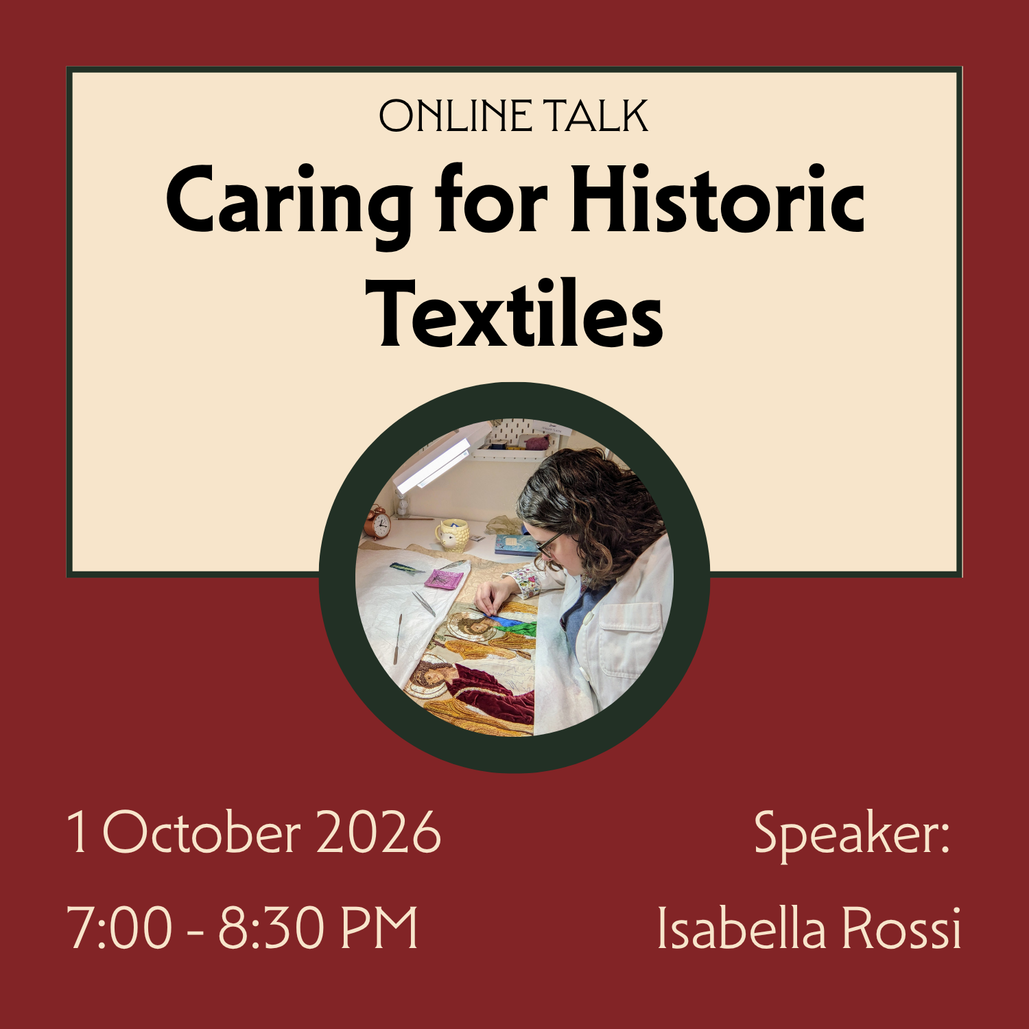 Online Talk: Caring for Historic Textiles